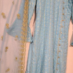 Brand New Blue Salwaar Kameez FULL OUTFIT